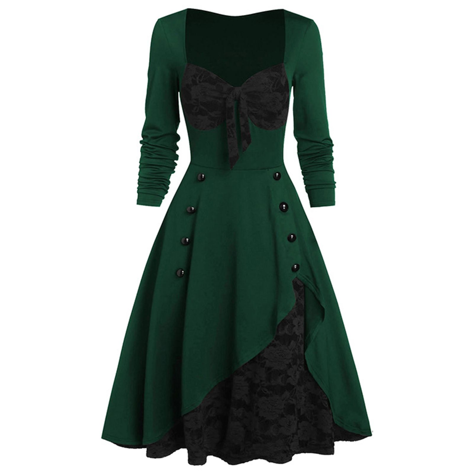 Female Dress Breathable Classical Retro Style Winter Dress
