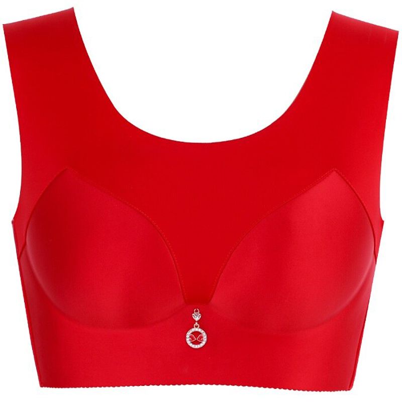 Super large code smooth no trace no steel ring thin push up plus size bra