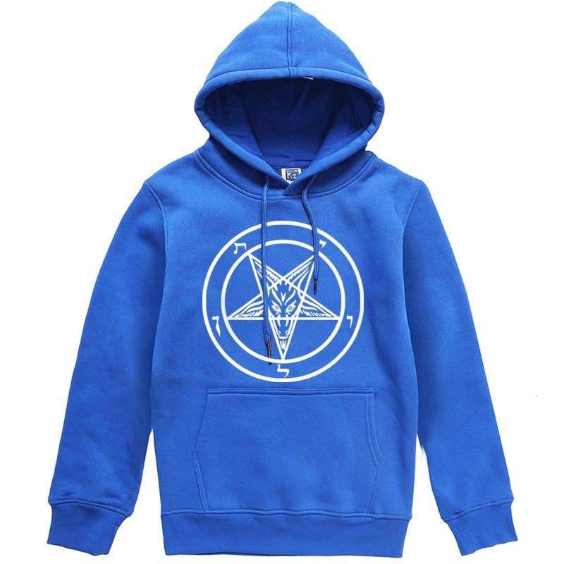 Pentagram Gothic Occult Satan Men's Fashion Hoodies High Quality All-match Male Pullover Brand Clothing Harajuku Mens Tops