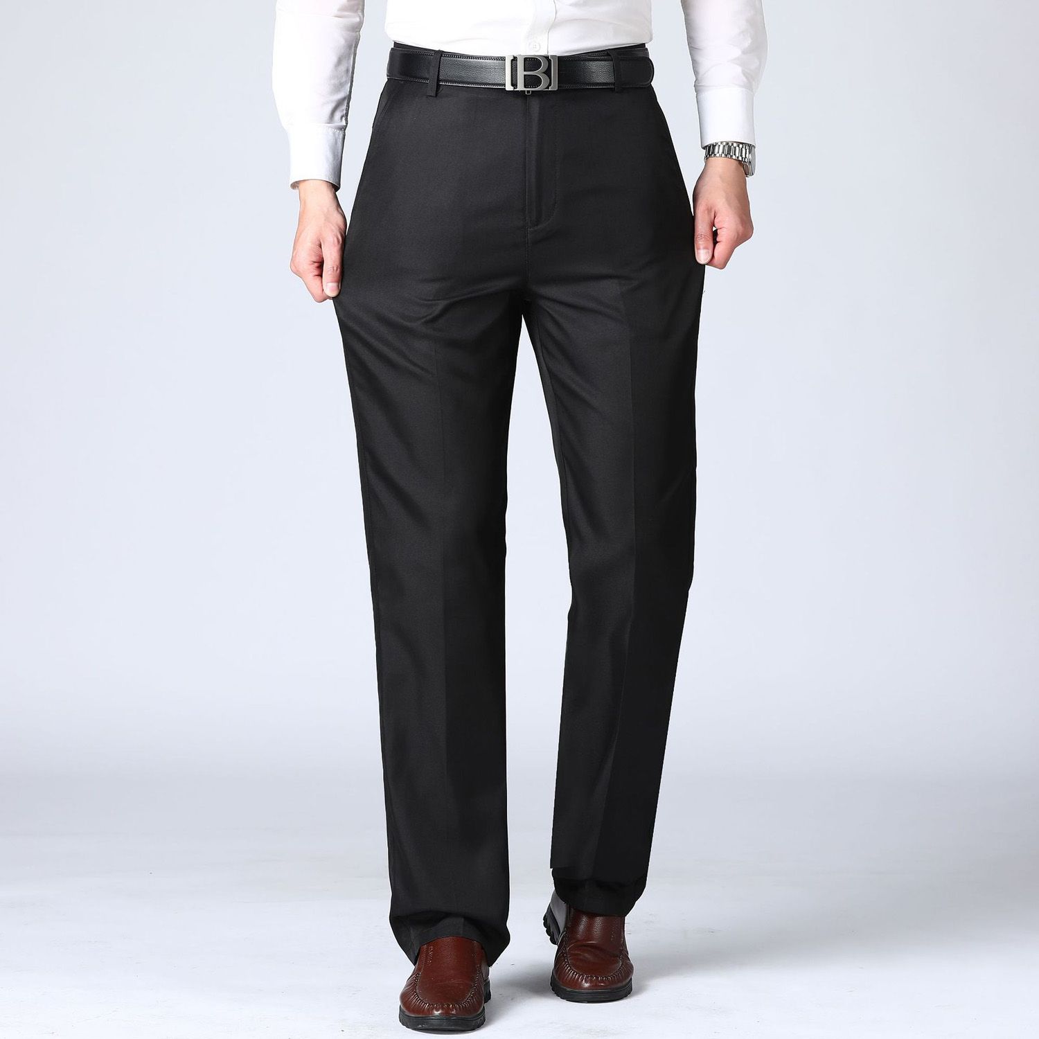 MRMT 2022  Men's Trousers Pants For Male  Thin Men's Imitation Ice Silk High Waist Casual Suit Pants Men's Trousers