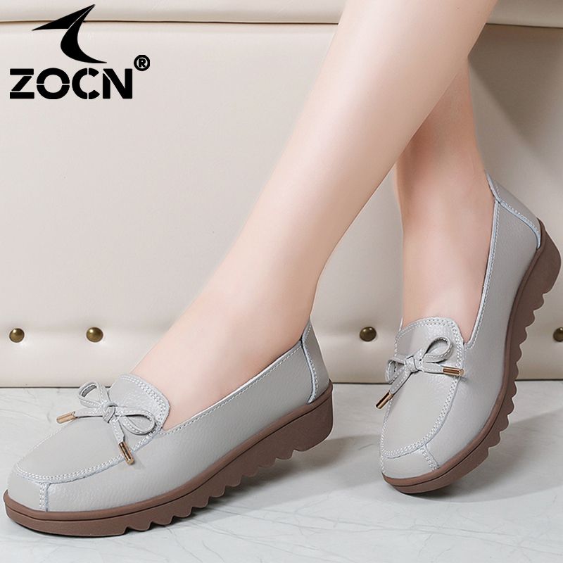 Women Shoes Flat Shoes for Women Korean Style Leather Black Shoes White Comfortable Nurse Shoes Leisure Non-slip Loafers