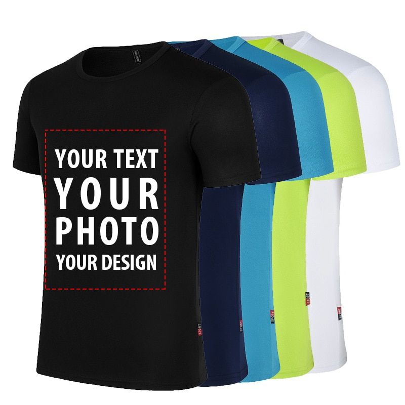 Men Tops Tees Shirt Summer Men's Breathable Casual Short Sleeve Tshirts Custom Your Own Personalized T-shirt Print Photo