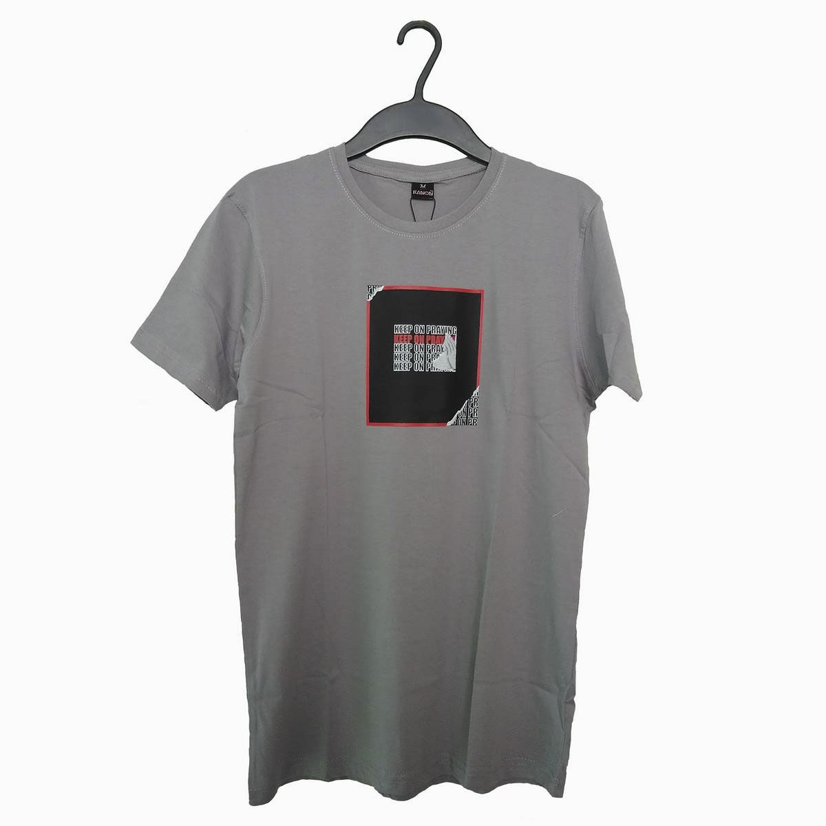 Cotton T-Shirt for Men - D025 - Grey