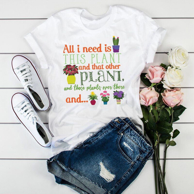 Women Flower Happy Camper Vacay Holiday Fashion Ladies Womens Tops  Clothes Graphic Female T-Shirt Tumblr T Shirt T-shirts