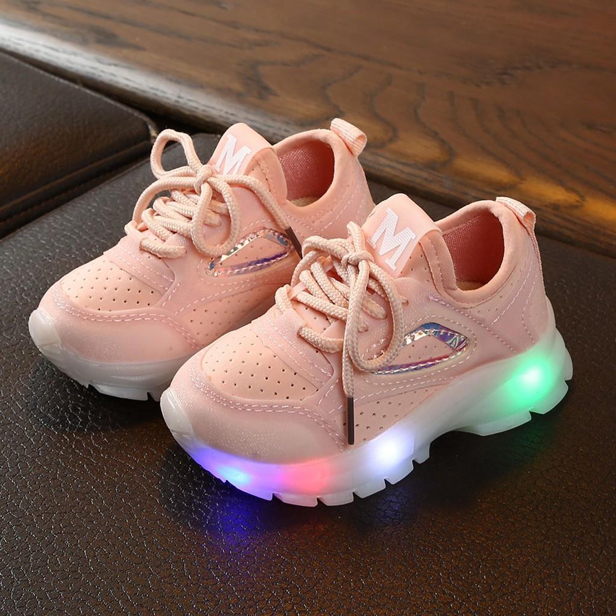 Korean Style shoes for kids ChildrenBaby Girls Boys Breathable Mesh Led Luminous Sport Run Sneakers Shoes