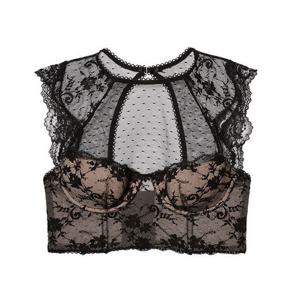 Missomo Women Lace Bra  Bralette Patchwork Push Up Seamless Underwear Backless Transparent C Cup Wireless Brassiere Lingerie