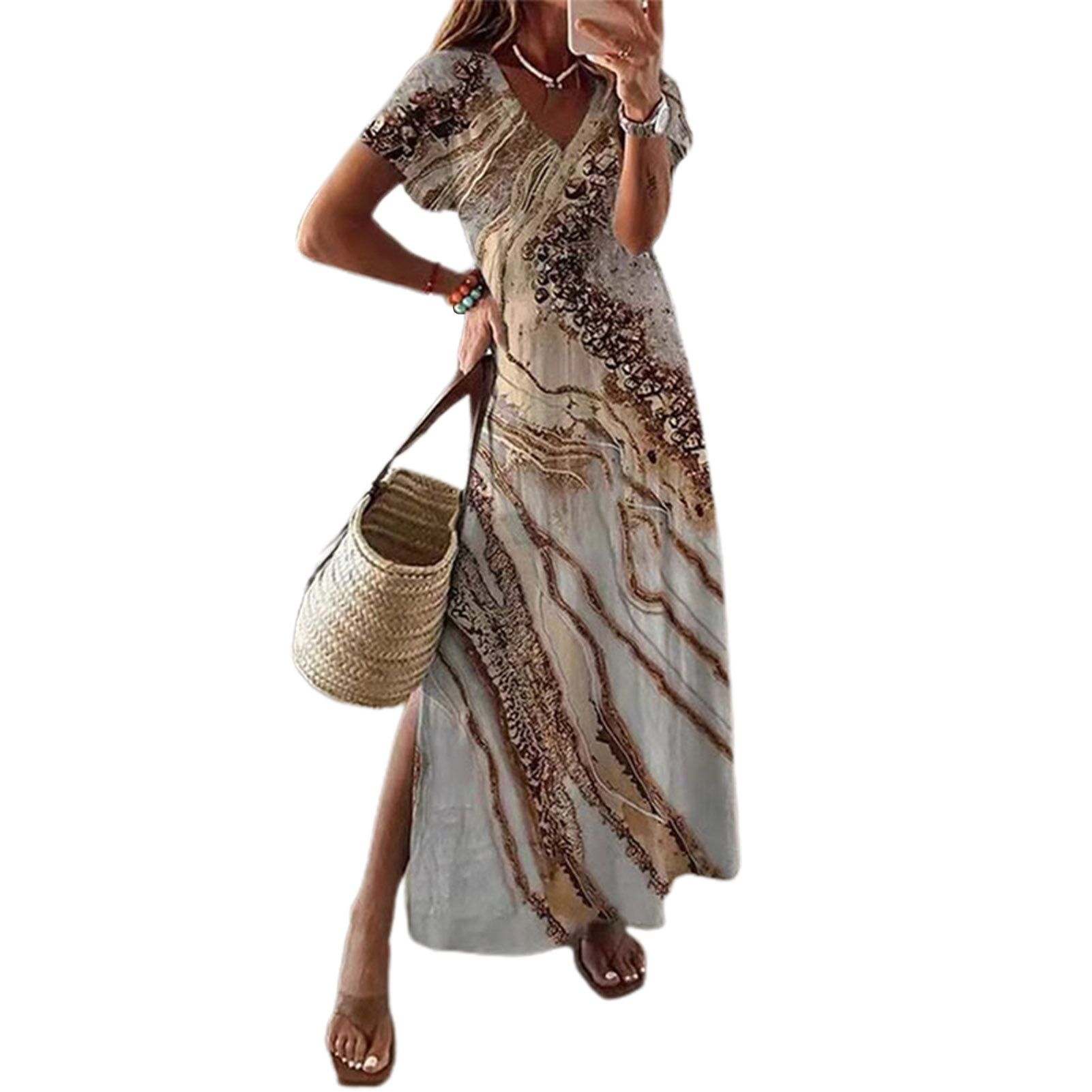 Party Dress Printed Tament Long Dress