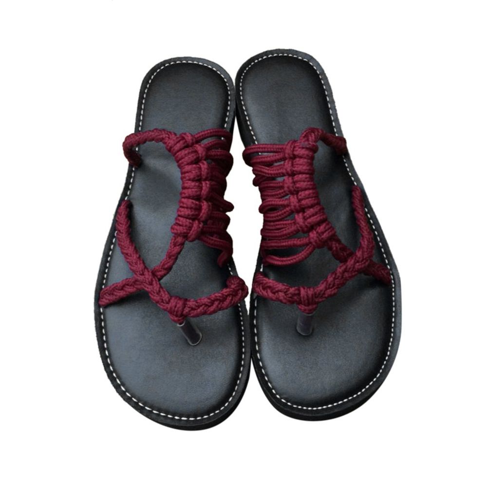 Unique Knot Summer Sandals Slip-on Slippers Women Casual Wear Shoes Anti-slip