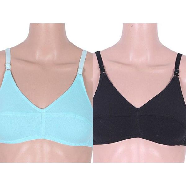 Multicolor Cotton Bra For Women 2 Piece