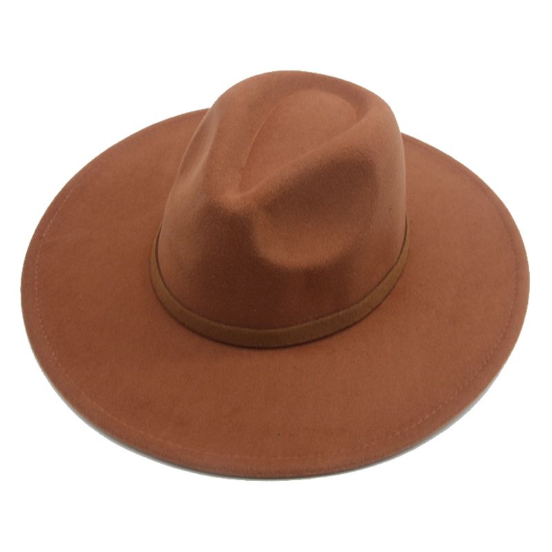 Fedora Hat Women Men Band Women Hats Winter Black Khaki Wide Brim 9.5cm Outdoor Wedding Church Felt Hats for Men Sombrero Hombre