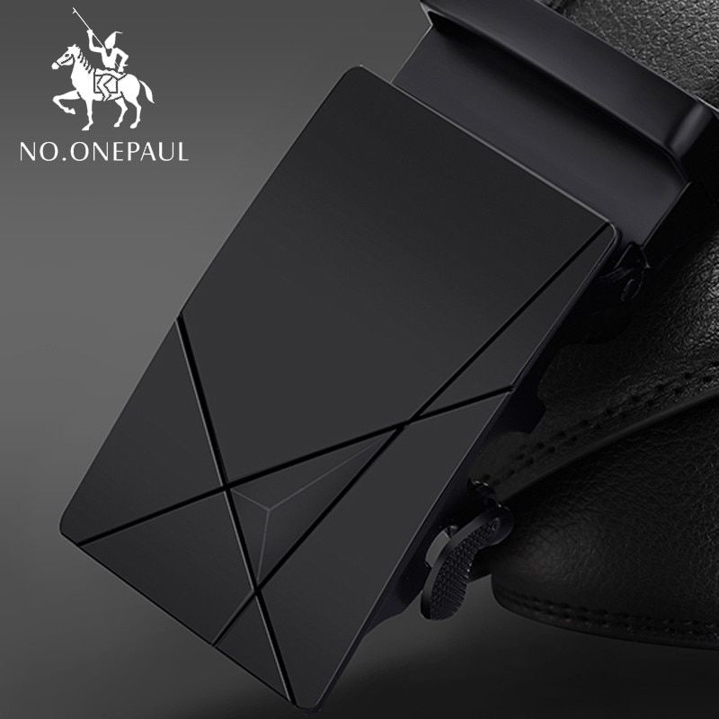 NO.ONEPAUL NEW Fashion Men Automatic buckle two leather belt Business Gentleman Leather Waistband Design Western Strap Belt