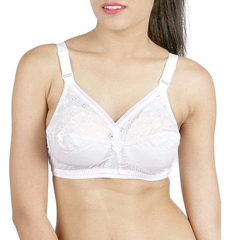 Juliet Women Cotton Non Padded Regular Bra - Indian White 36