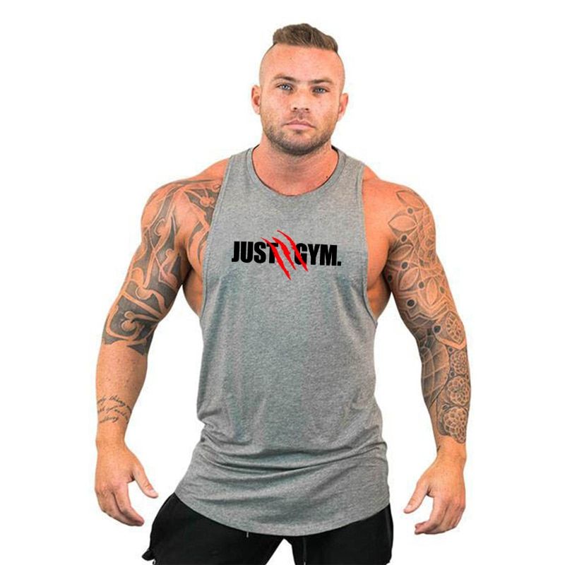 Mens tatops sleeveless shirt gym tatop fitness wear arm cut clothing for men cotton vest man canotte bodybuilding clothes