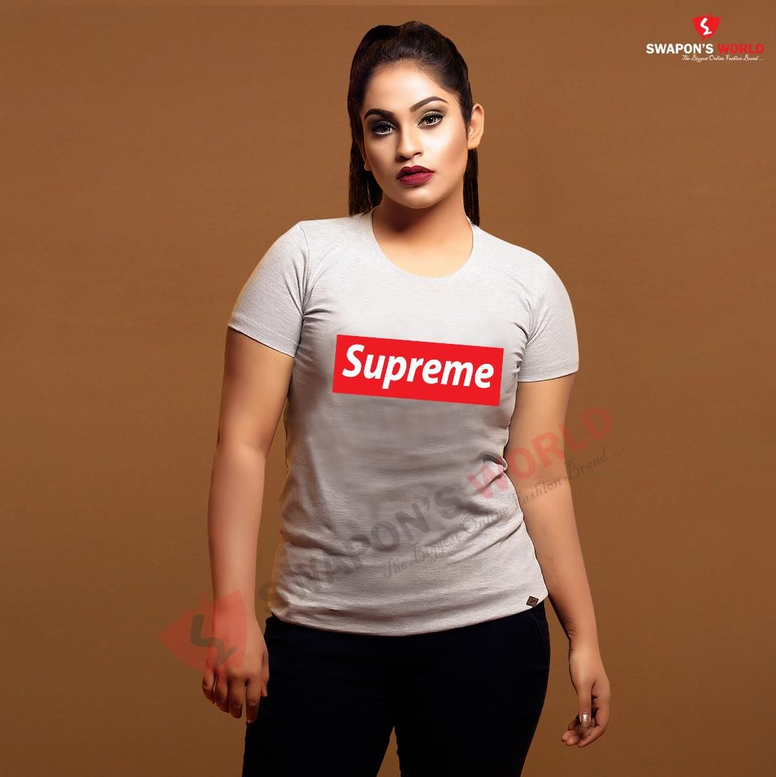 Ash Cotton Half Sleeve T-Shirt for Women Code-SW3995T