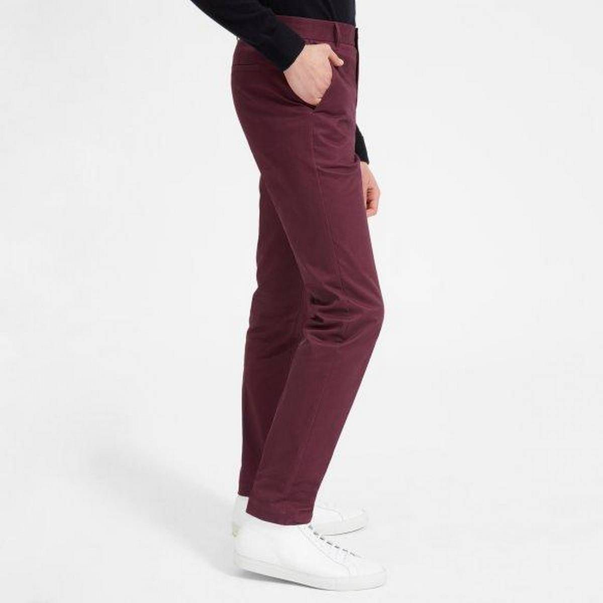 Maroon Gabardine Pant For Men