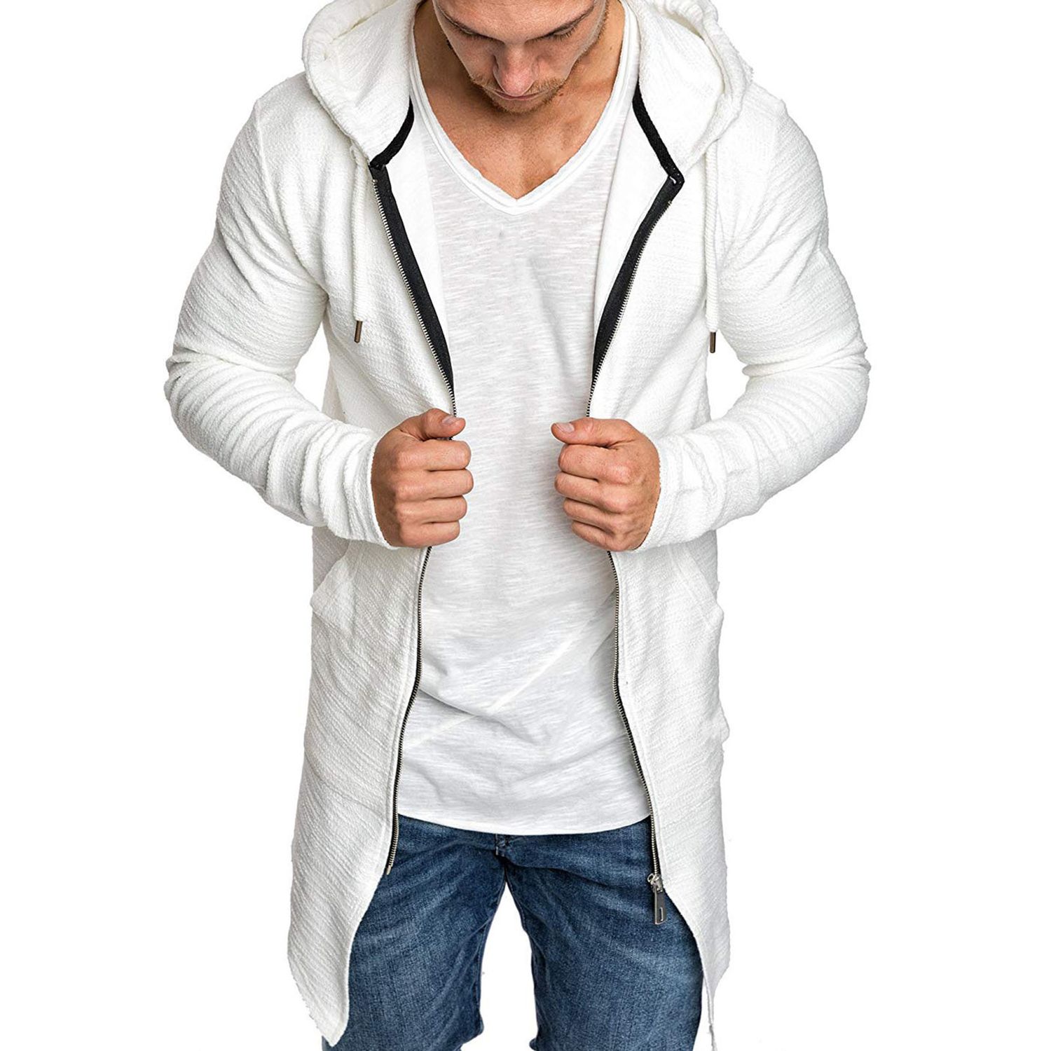 Men Coat Solid Color Anti-ling Men Jket