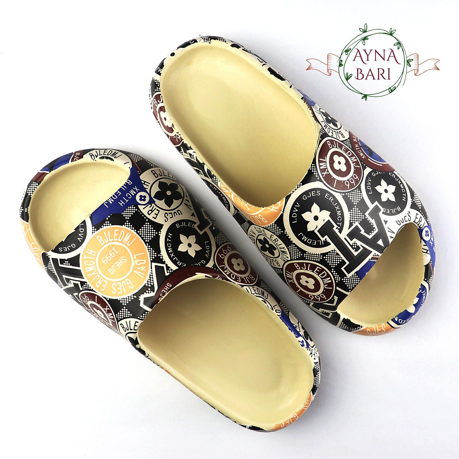 New Classic Fashionable Yeezy Slide LA Slippers for Boys and Girls  Designer Slipper Shoe  Slides for man  Slides for girls  Painted Slides  House Slipper  Room Slipper NEW Slides [Handicraft Shop]