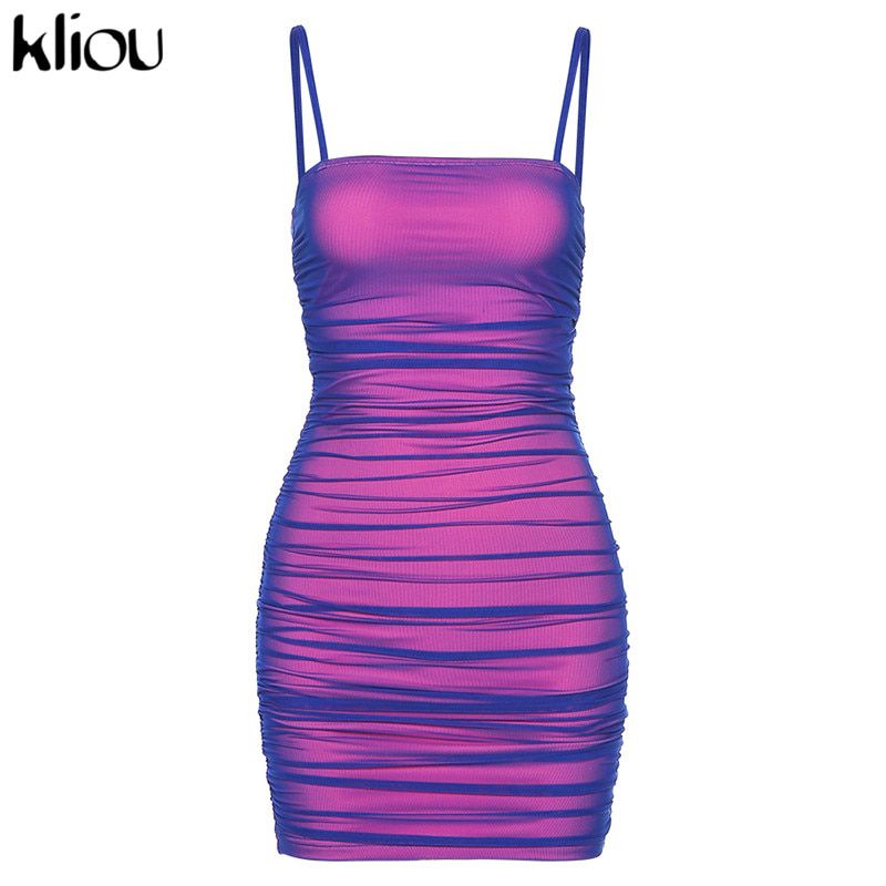 reflective fashion dress summer clothes for women slash neck camisole skinny mini dresses female club partywear