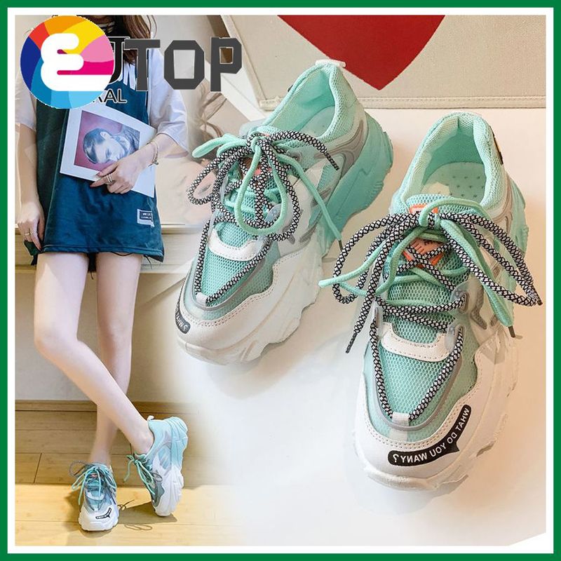 Sneaker Shoes for Women Korean Gradient Color Old Papa Shoes Women New Style Sale Sport Shoe