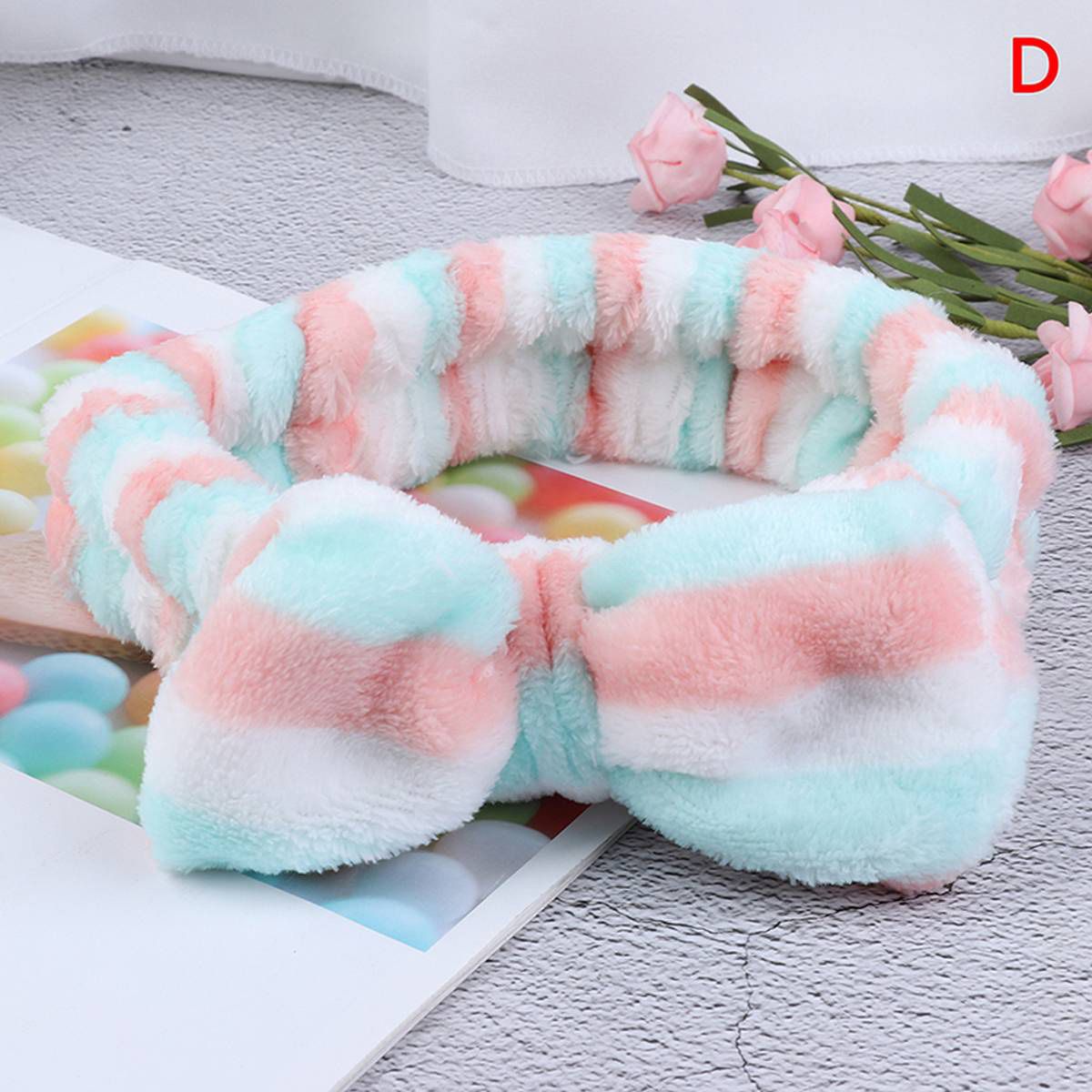 【ALLGOOD】Coral Fleece Hair BanWomen Makeup Headband Bath Face Washing Facial Hair Ties