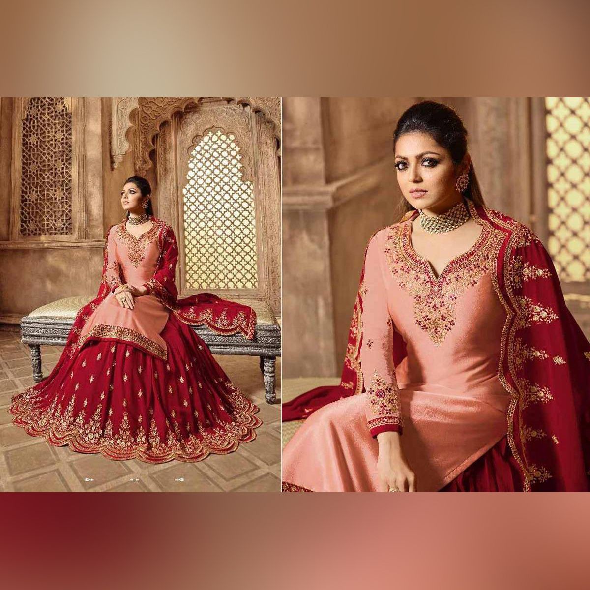 Fashionable Unstitched Georgette embroidery work Free Size Exclusive Designer Salwar Kameez Three Piece For women