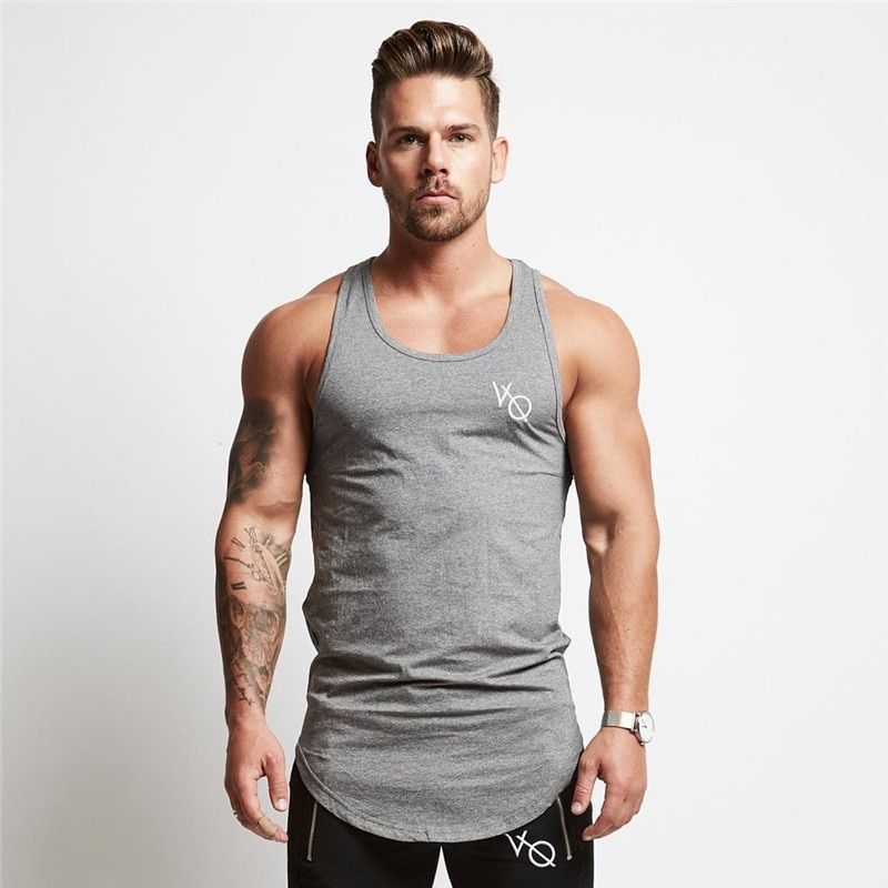 Men 's Summer Gyms Fitness TaTop Cotton Srtswear Jogger Streetwear Casual Singlets Printing Vest Brand Men Clothing Tops