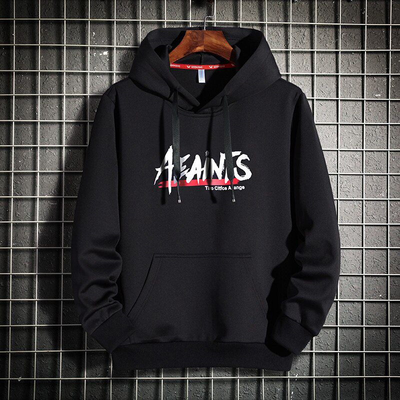 Men Hoodies 5XL 6XL 7XL 8XL Hooded Sweatshirts Men Hood Streetwear Male Black Spring Autumn Casual Solid Color Long Sleeve