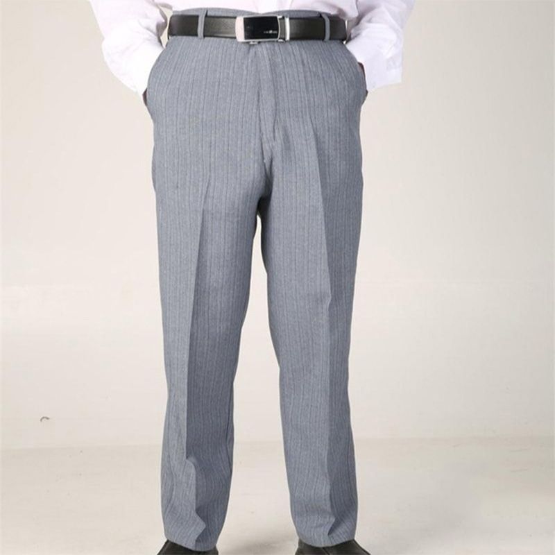 Men's leisure business cotton high waist straight canister slacks