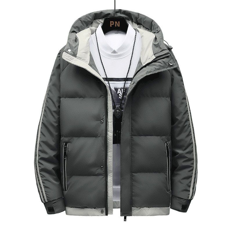 Men's Winter Jacket Hooded Thicken Warm Men Parka Coat Zipper Casual Outerwear Windproof Jackets Mens Windbreaker 4XL