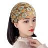 Women See Through Floral Le Stretch Wide Head Band Hairband Bandana Headwrap