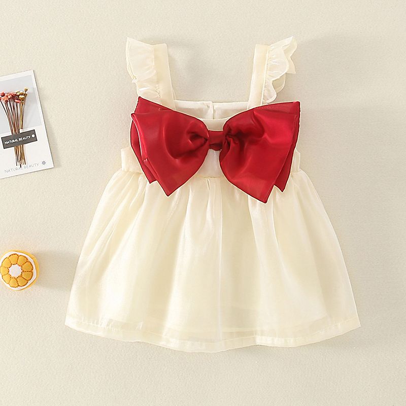Baby Girls Sister Matching Outfits, Little Sister Sleeveless Romper / Big Sister Strap Gown Dress