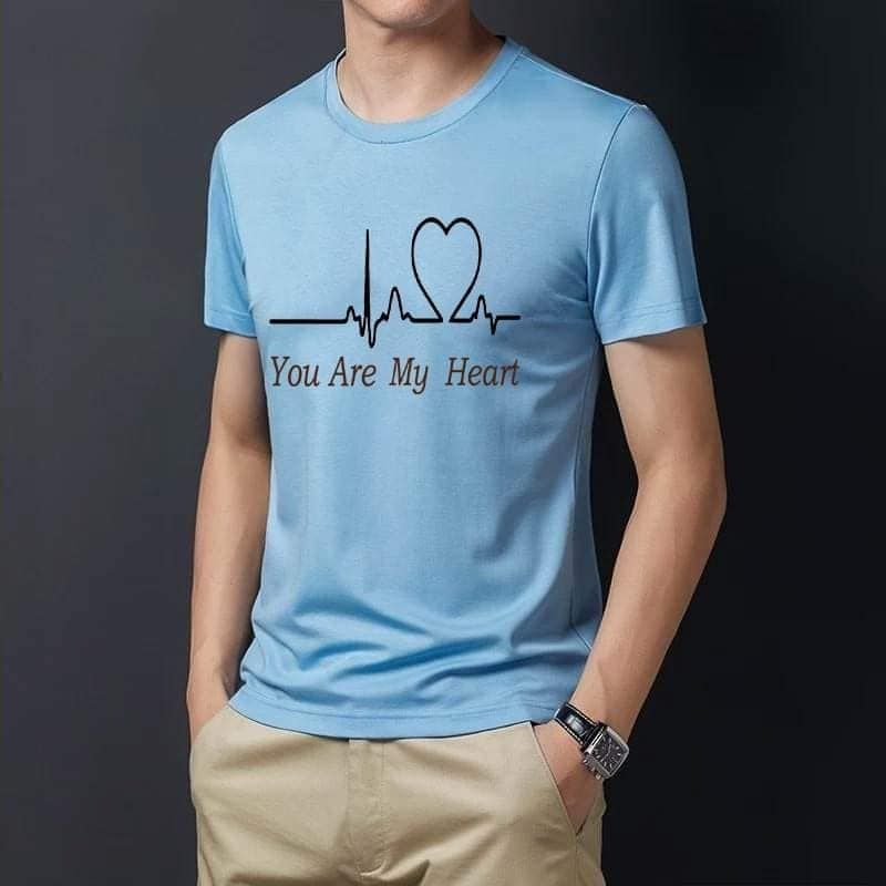 You are My Heart Casual Half Sleeve T-Shirt For Men's