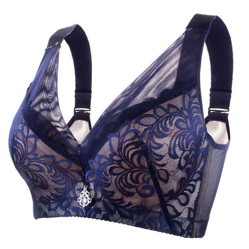 underwear women Two steel brackets big size bra  lace adjustment plus size bra Fat mm with big chest and small chest 120E 52