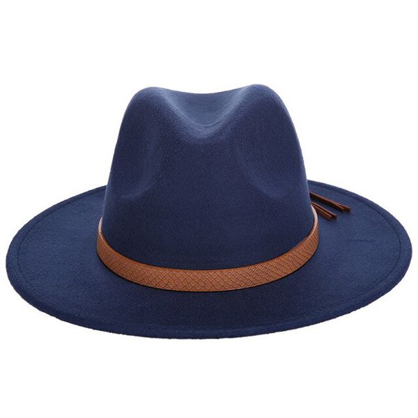 autumn and winter men's large hats fedora caps 60CM classical sombrero furry headscarf imitation wool cap visor