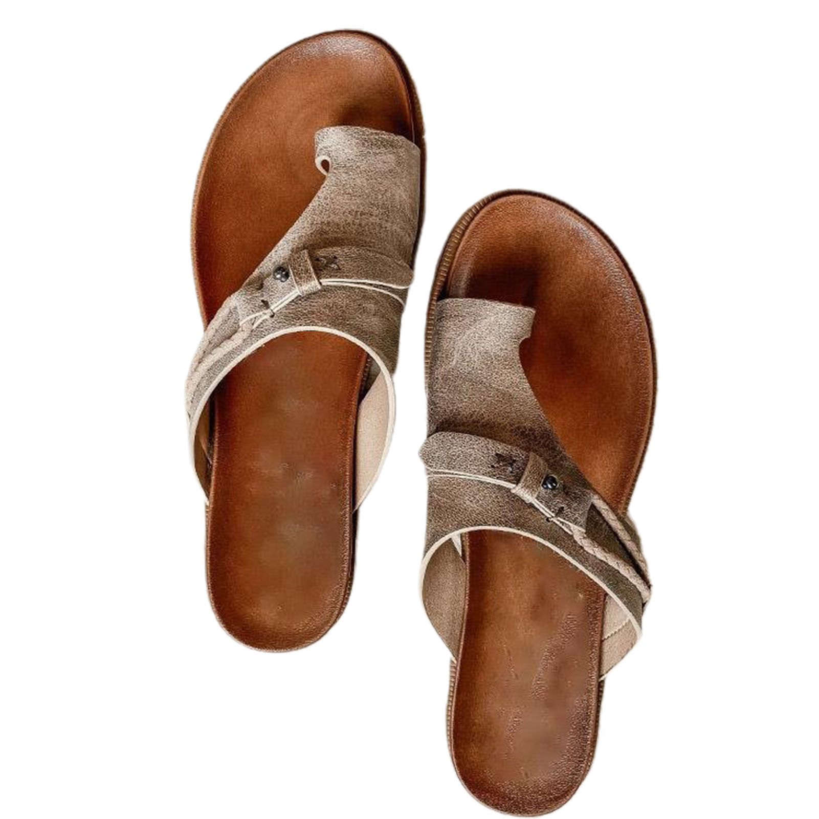Summer Slippers Slip-on Girls Retro Bohemian Thong Sandals