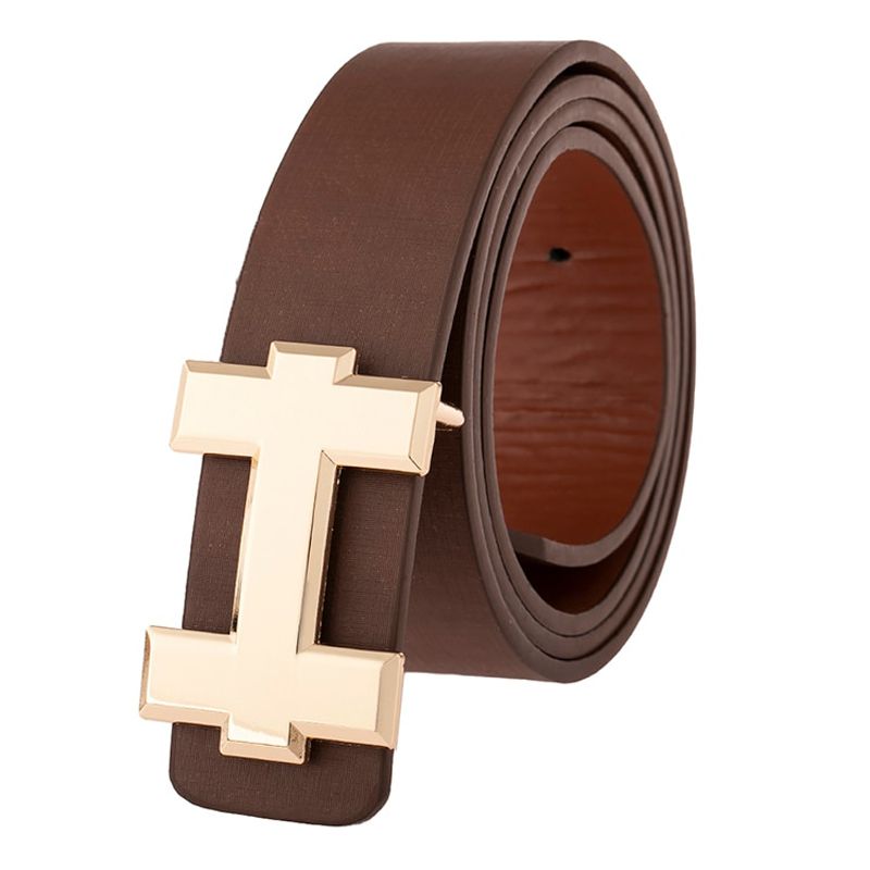 Men Belts Luxury Designer H Brand Designer Male Leather Women Belt Man Buckle Strap for Jeans Black Silver Buckle