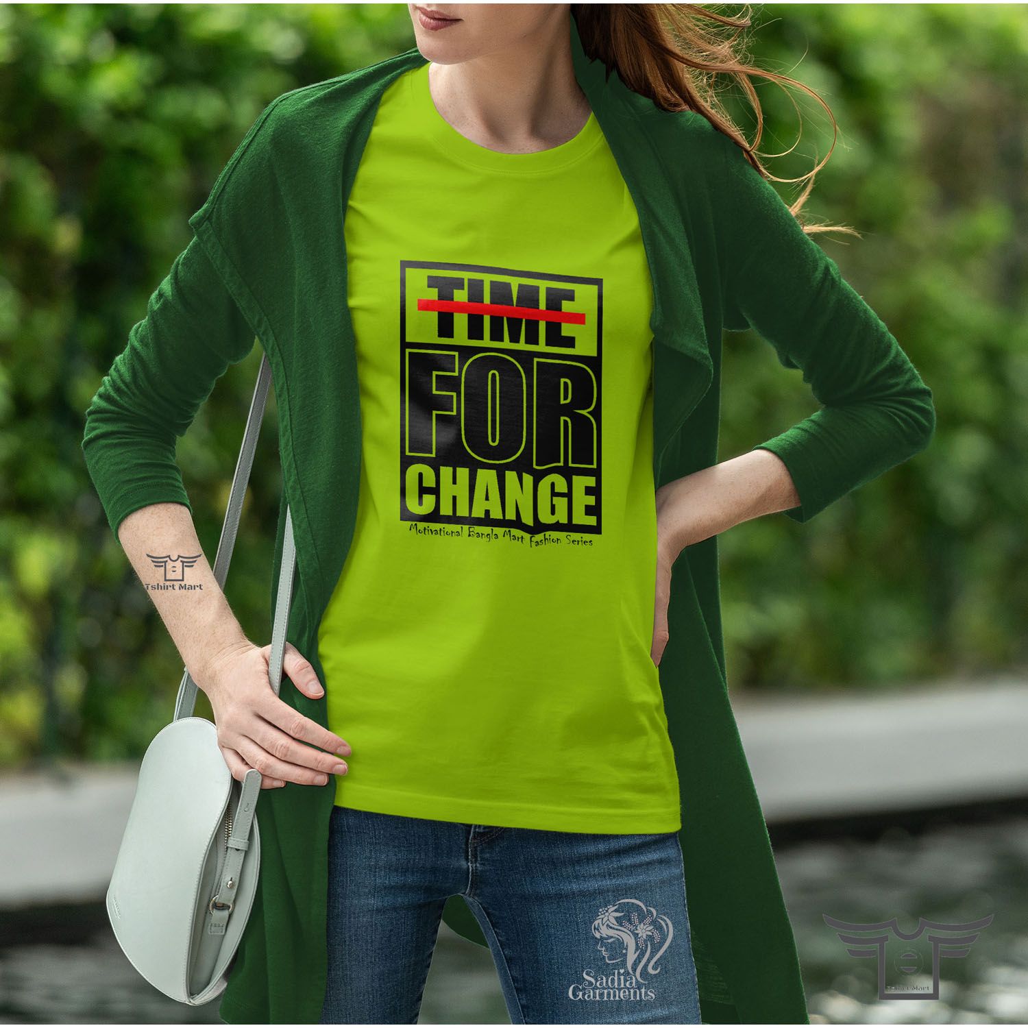 Time For Change Motivational Fashionable Jersey Comfortable Short Sleeve Tshirt for Men & Women