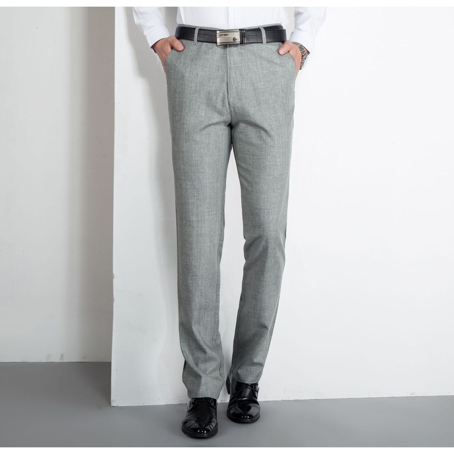 MRMT 2022  Summer New Men's Trousers Leisure Pants Middle-aged Pants for Male  Flax Thin Loose Straight Trouser