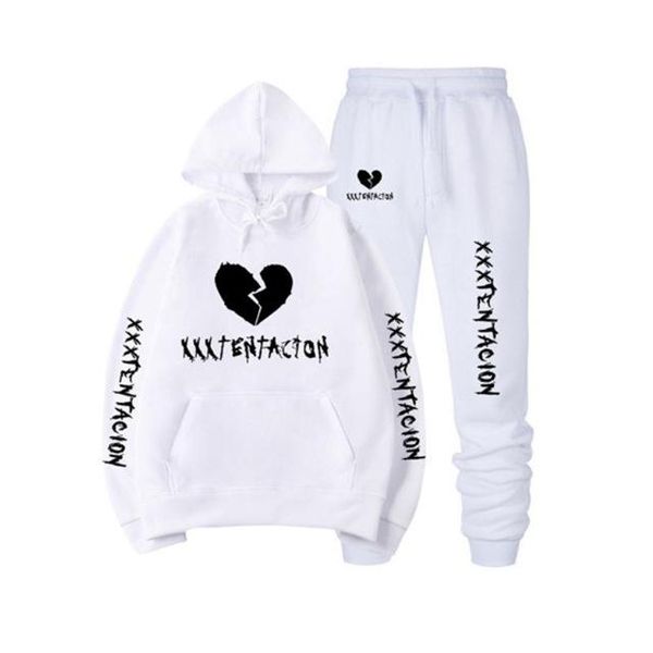 Autumn/Winter XXXTentacion Revenge   Hop Hoodies Sweatshirts And Sweatpants Men Two Piece Set Hooded Suit Velvet