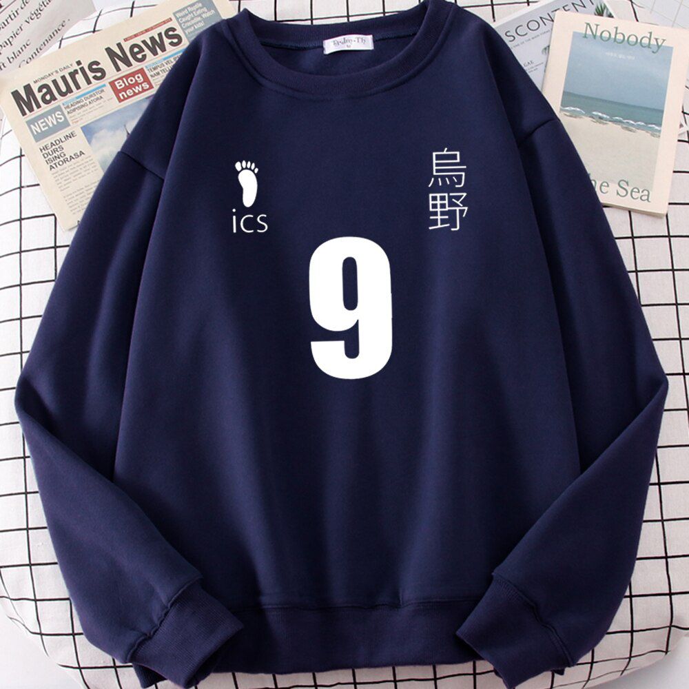 Cartoon Haikyuu Japan Anime Print Men's Clothes Casual Loose Hoodies Autumn Fashion Sweatshirt Crewneck Fleece Hoodie Pullover