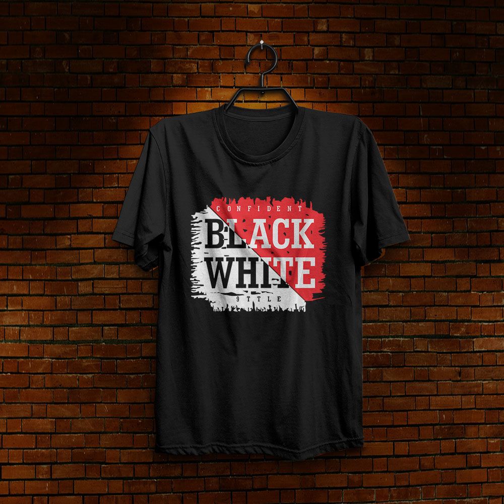 Balck And White Casual T-Shirt - T Shirt For Man