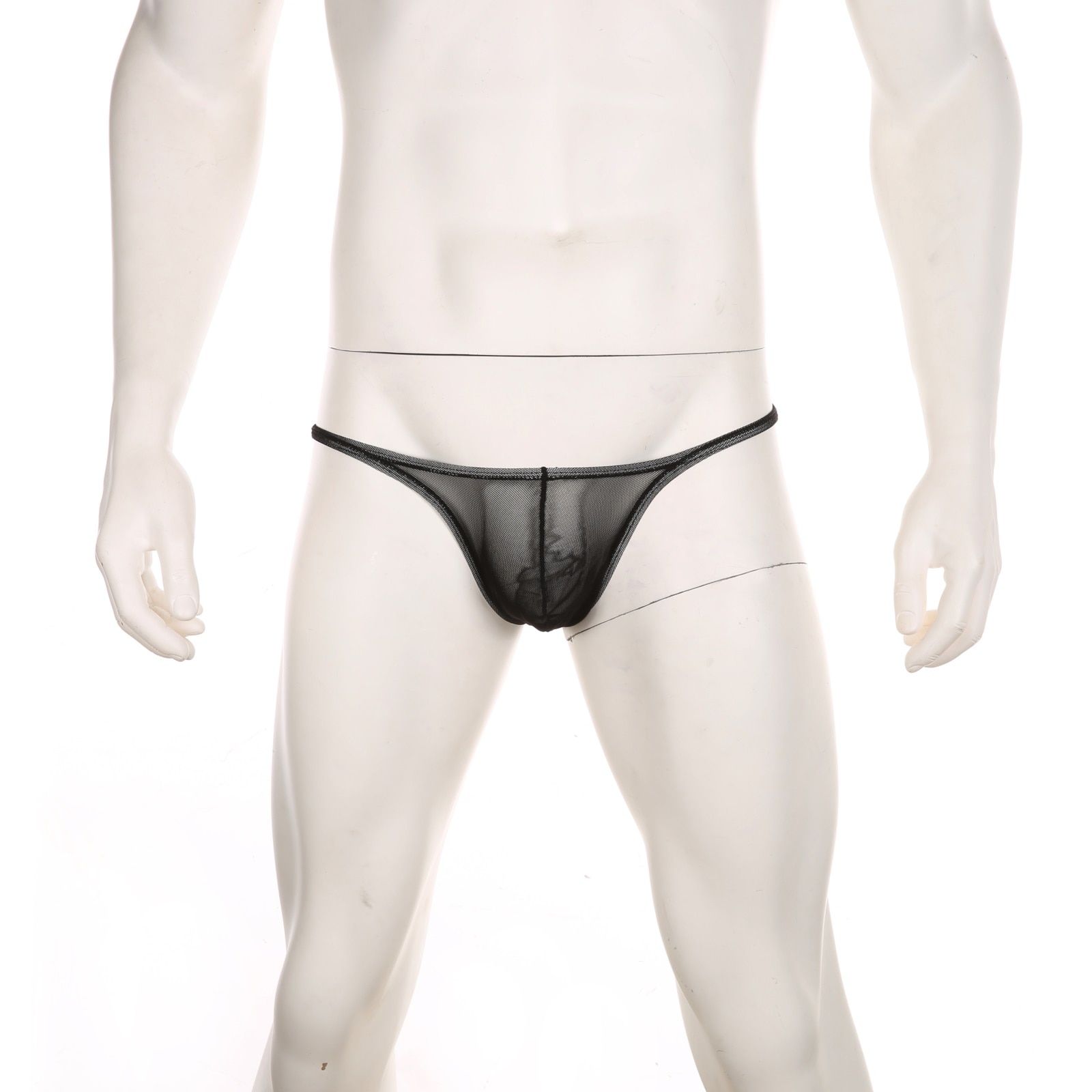 Men Transparent Sexy Briefs Big Pouch Mens Man Jocks Mesh Underpants Low Waist Brief Sexy Lingerie Intimates
