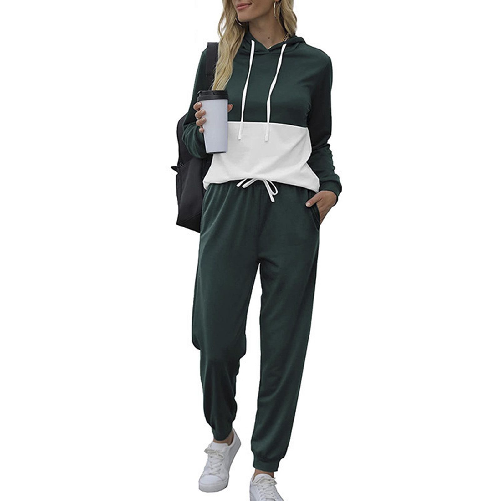 Tracksuit Hooded 2 Piece Casual Sweat Hoodie Pants Outfit