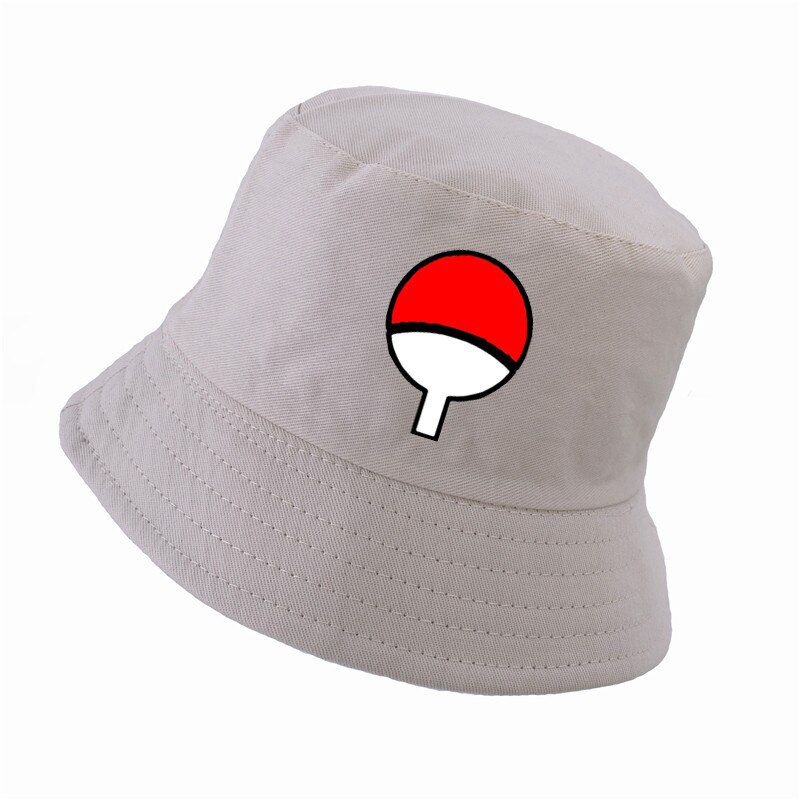 Anime NARUTO Cosplay Sasuke Hat print Cotton bucket hat Casual men Women Naruto panama fisherman hats