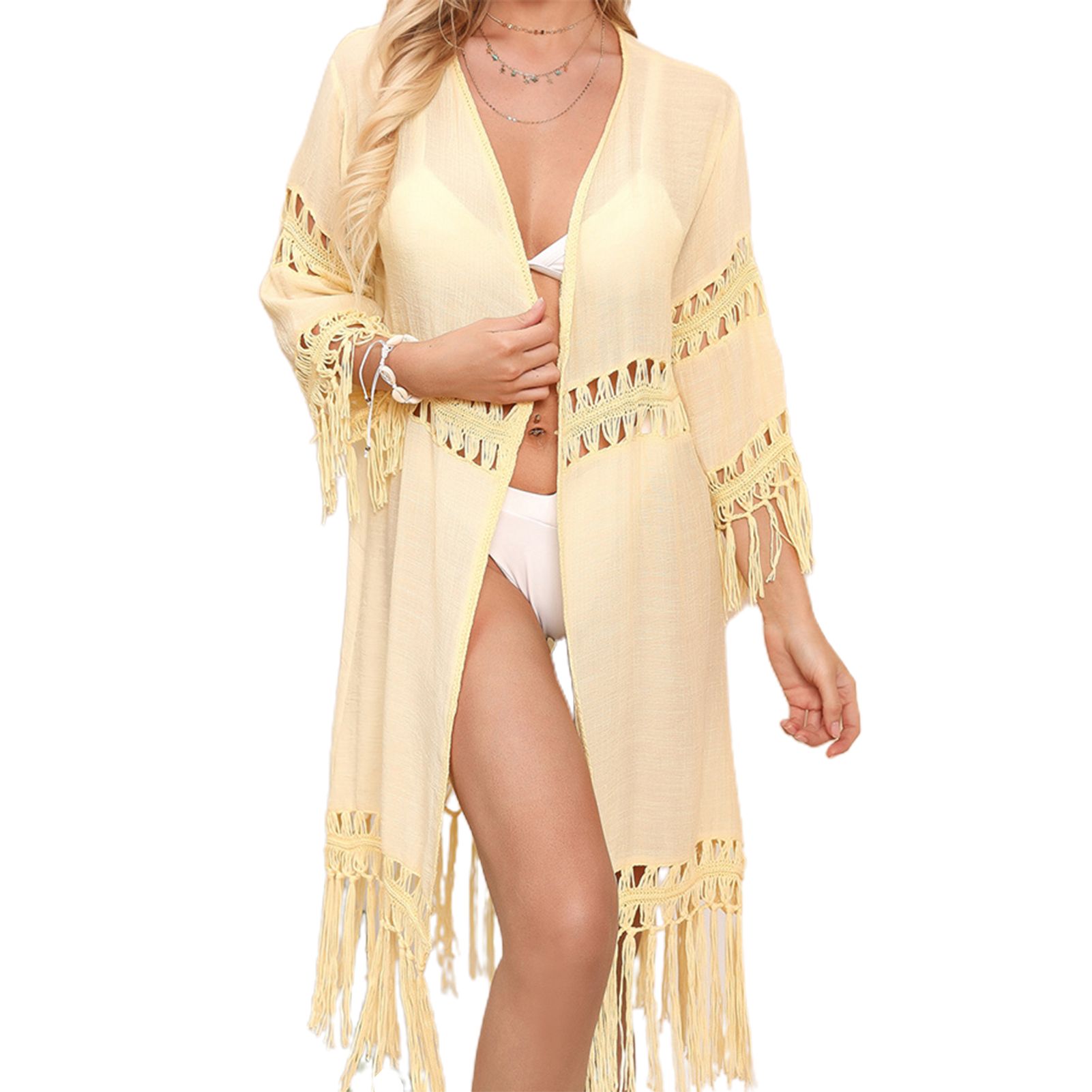 Swimsuit Cover Up Hollow Out Sun Protection Loose-fitting Bikini Cover Up