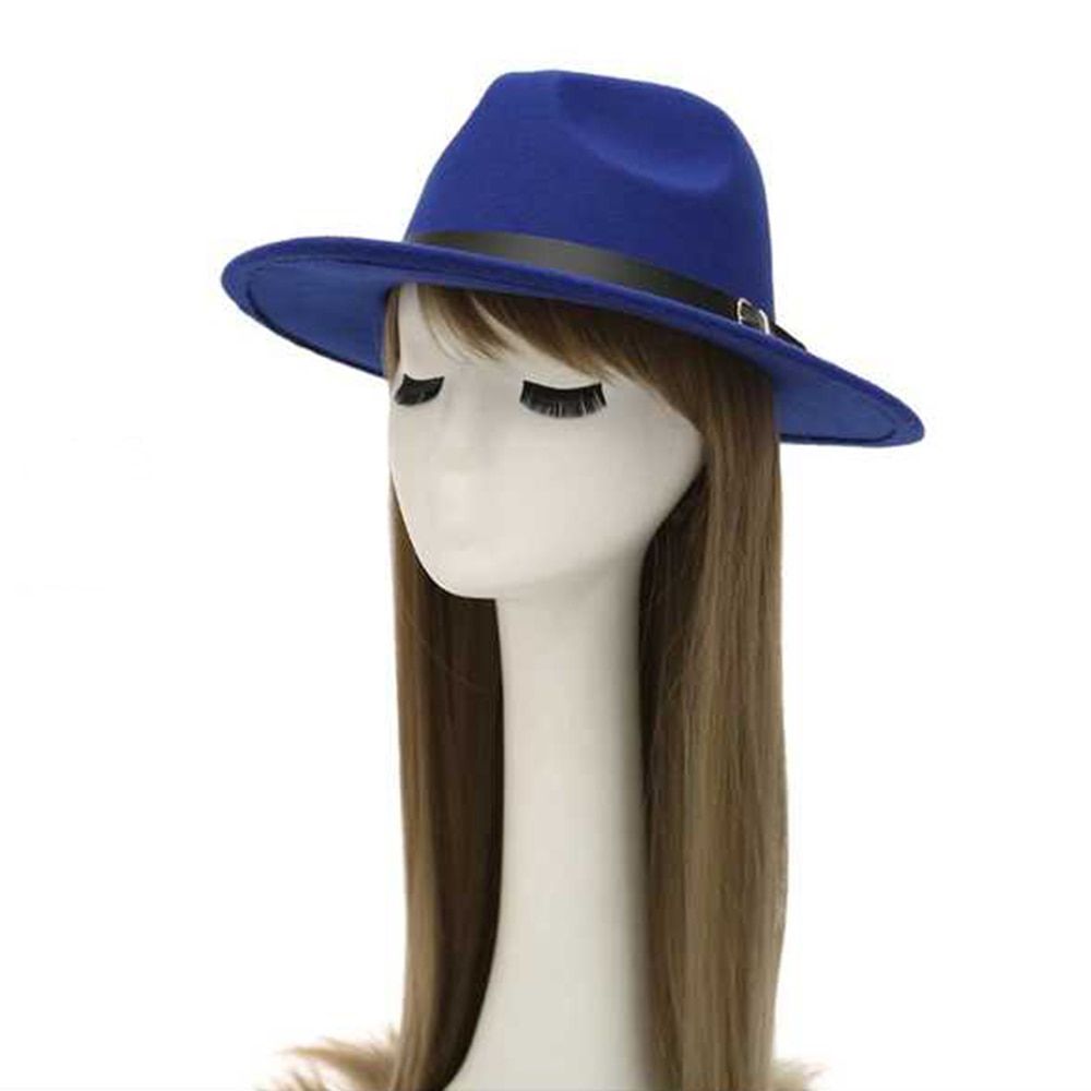 New Chapeau Feutre Women's Chapeau Design Wing Wide Hats men Jazz top Hat Felt Hat For Laday Church Cap Panama chapeu fedora Hat