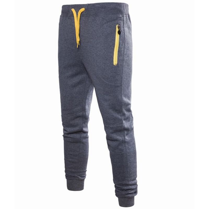 Mens Slim Fit Joggers Jogging Bottom Fleece Gym Winter Skinny Pants Zip Pockets Trousers M-XXXL