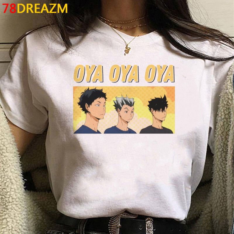 Oya Oya Oya Haikyuu T Shirt Men Kuroo Japanese Anime Short Sleeve Harajuku Fashion  Hop T-shirt Summer Top Uni Tshirt Male