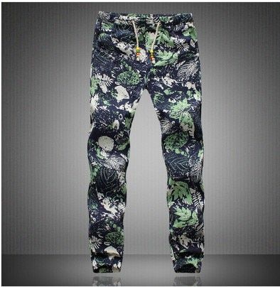 2021 New Fashion Summer Spring Autumn Men Floral Print Joggers Male Casual Summer Pants Mens Sweatpants Linen Pants Men Trouser