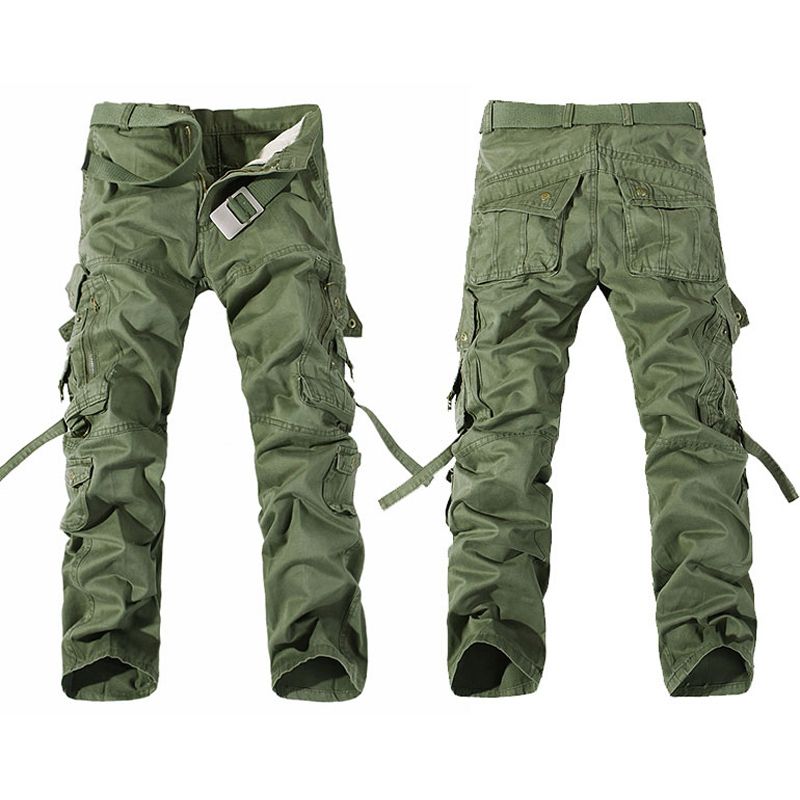 Military Tactical pants men Multi-pocket washed overalls men loose cotton pants male cargo pants for men trousers,size 28-42